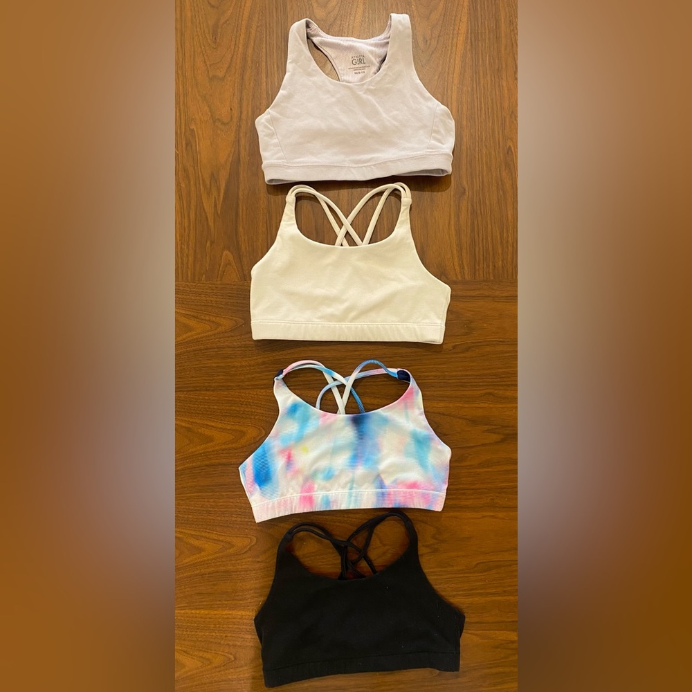 Athleta Girl Sports Bra Lot of 4 Size Medium (8-10)